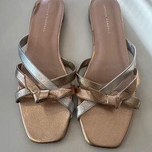 Loeffler Randall Women's Metallic Slide Sandals